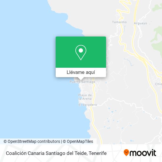 Mapa Coalición Canaria Santiago del Teide