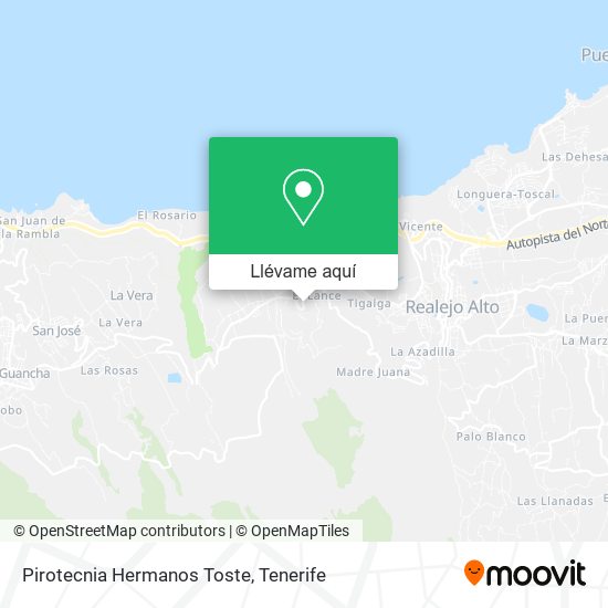 Mapa Pirotecnia Hermanos Toste