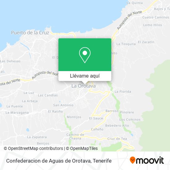 Mapa Confederacion de Aguas de Orotava