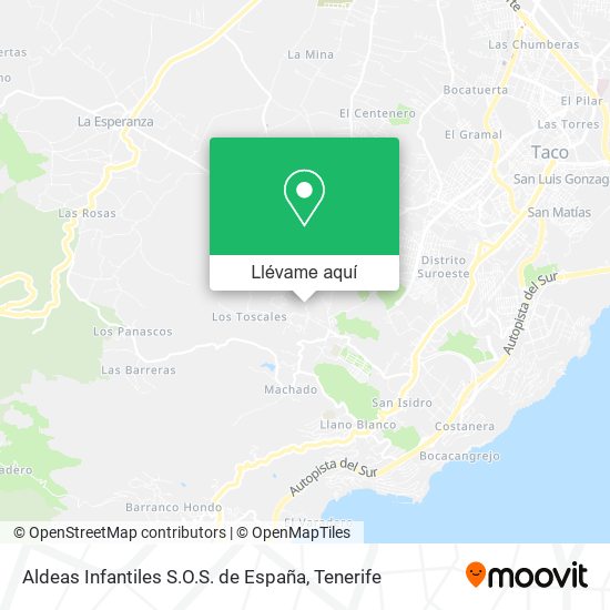 Mapa Aldeas Infantiles S.O.S. de España