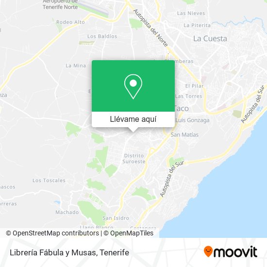 Mapa Librería Fábula y Musas