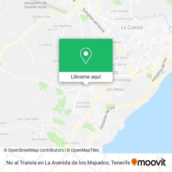 Mapa No al Tranvia en La Avenida de los Majuelos