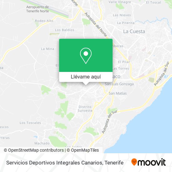 Mapa Servicios Deportivos Integrales Canarios