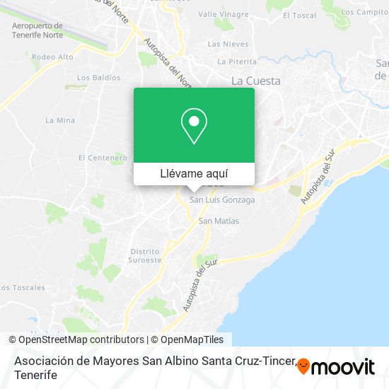 Mapa Asociación de Mayores San Albino Santa Cruz-Tincer