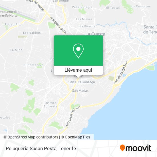 Mapa Peluqueria Susan Pesta