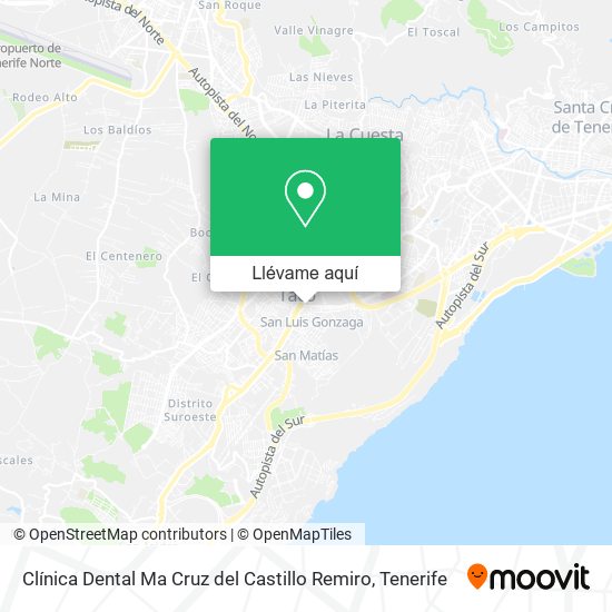 Mapa Clínica Dental Ma Cruz del Castillo Remiro