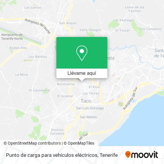 Mapa Punto de carga para vehículos eléctricos