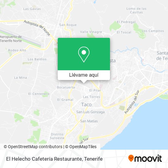 Mapa El Helecho Cafetería Restaurante