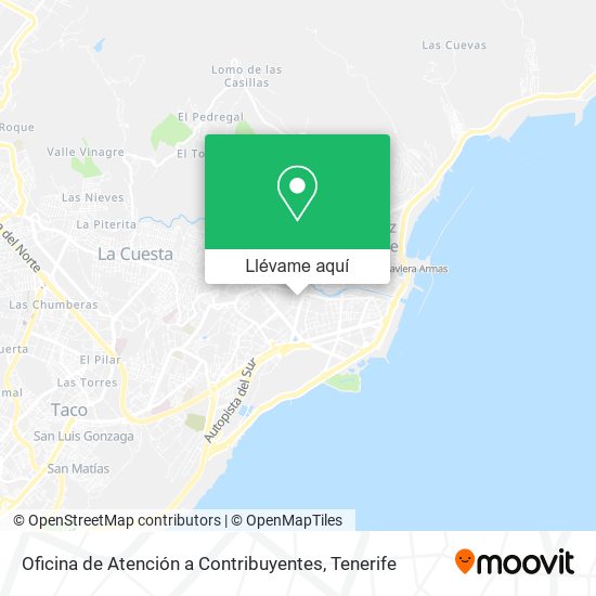 Mapa Oficina de Atención a Contribuyentes