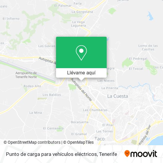 Mapa Punto de carga para vehículos eléctricos