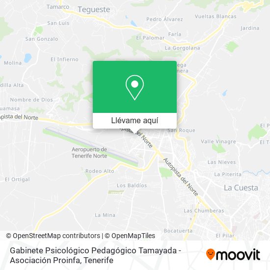 Mapa Gabinete Psicológico Pedagógico Tamayada - Asociación Proinfa