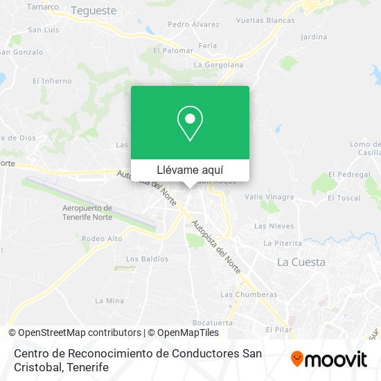 Mapa Centro de Reconocimiento de Conductores San Cristobal