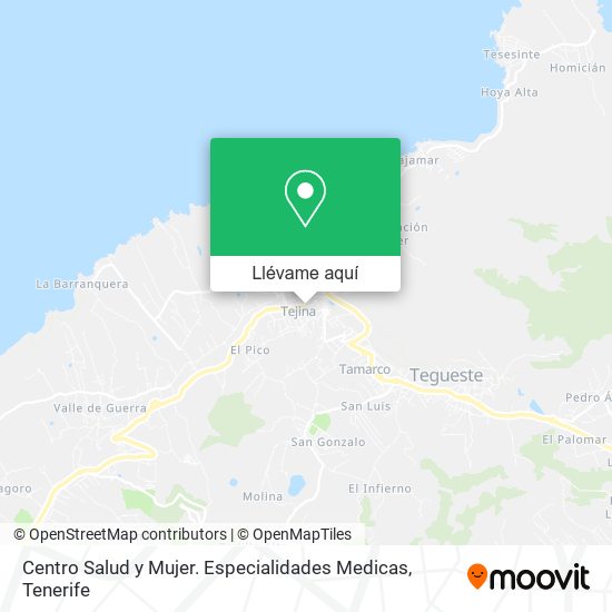 Mapa Centro Salud y Mujer. Especialidades Medicas