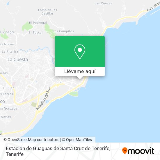 Mapa Estacion de Guaguas de Santa Cruz de Tenerife