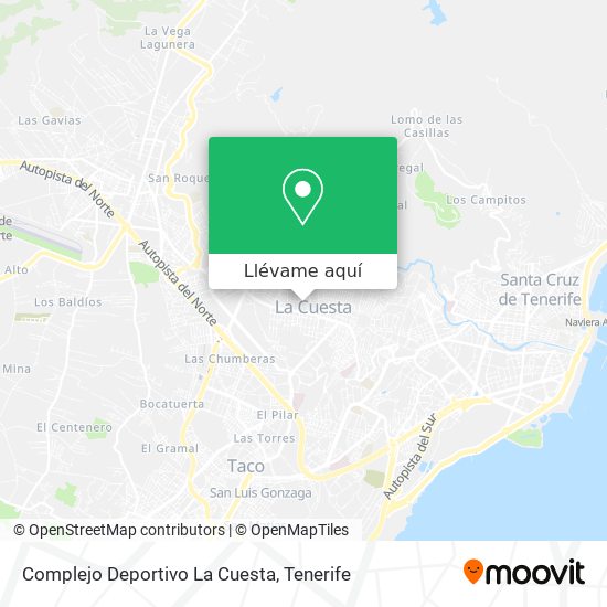 Mapa Complejo Deportivo La Cuesta