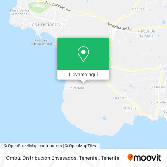 Mapa Ombú. Distribución Envasados. Tenerife.