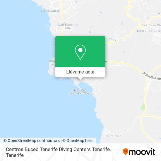 Mapa Centros Buceo Tenerife Diving Centers Tenerife