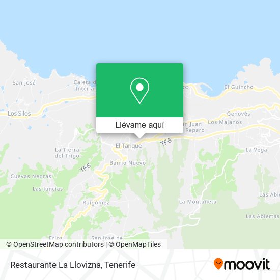 Mapa Restaurante La Llovizna