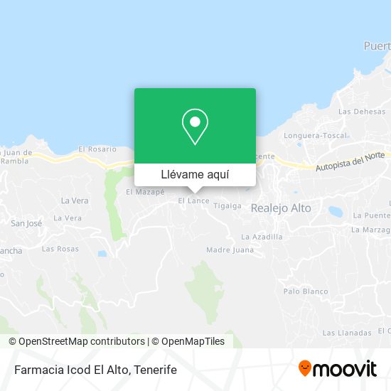 Mapa Farmacia Icod El Alto