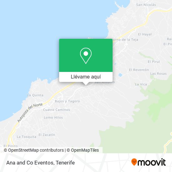 Mapa Ana and Co Eventos