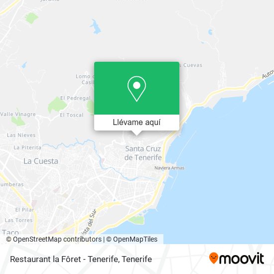 Mapa Restaurant la Fôret - Tenerife