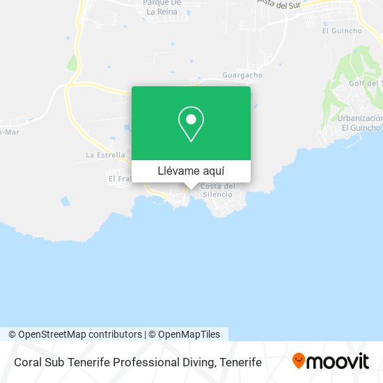 Mapa Coral Sub Tenerife Professional Diving