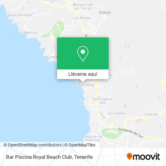 Mapa Bar Piscina Royal Beach Club