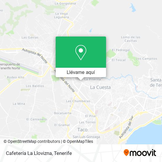 Mapa Cafetería La Llovizna