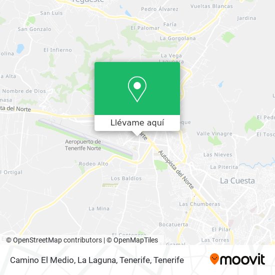 Mapa Camino El Medio, La Laguna, Tenerife