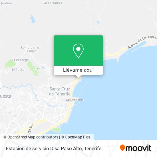 Mapa Estación de servicio Disa Paso Alto