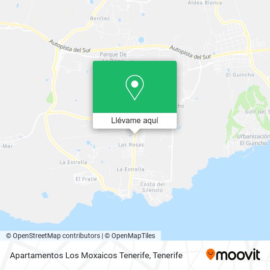Mapa Apartamentos Los Moxaicos Tenerife