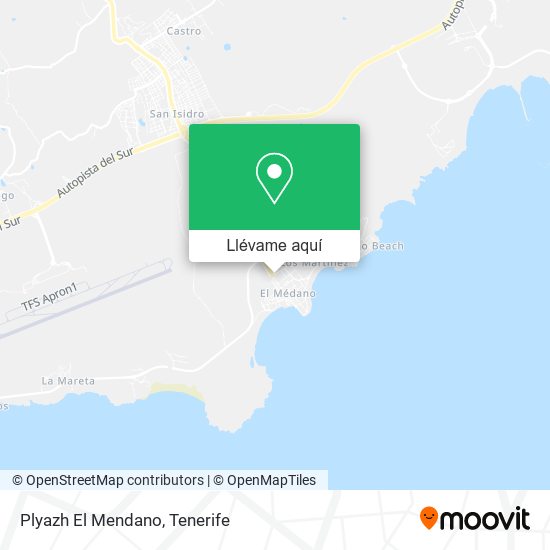 Mapa Plyazh El Mendano