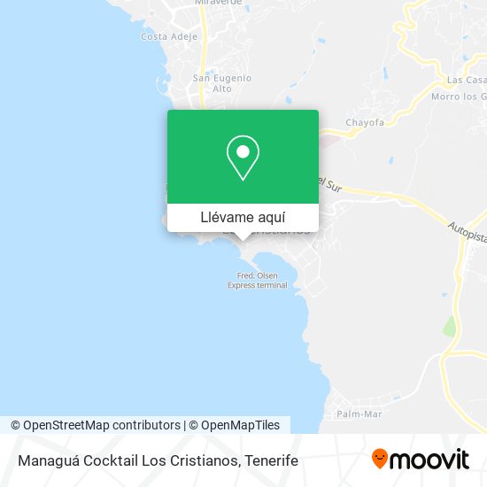 Mapa Managuá Cocktail Los Cristianos