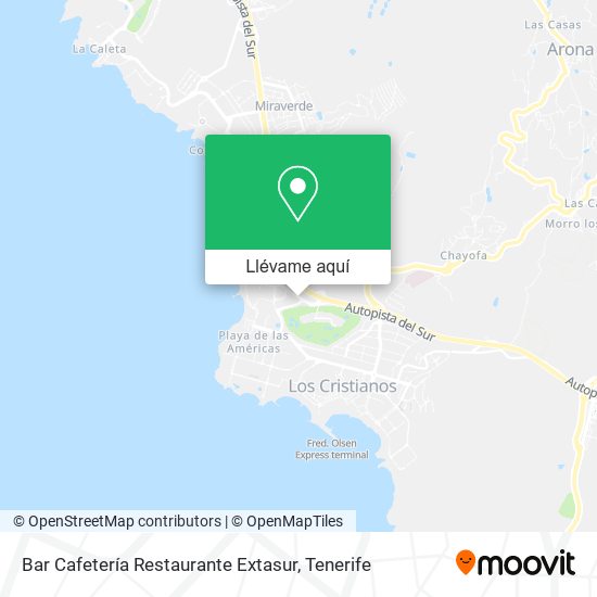 Mapa Bar Cafetería Restaurante Extasur