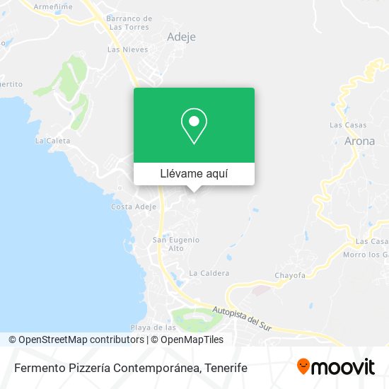 Mapa Fermento Pizzería Contemporánea