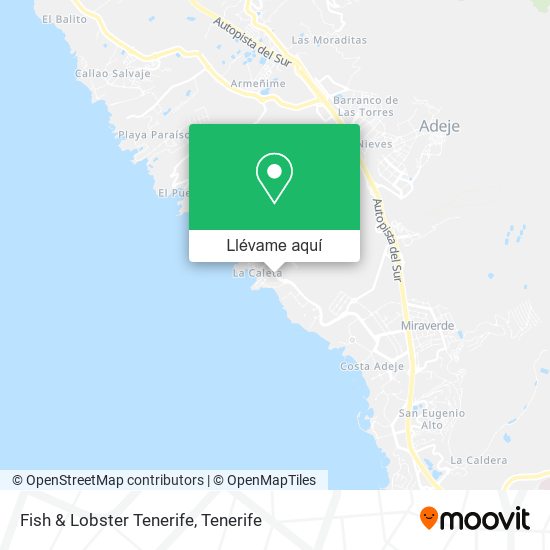 Mapa Fish & Lobster Tenerife