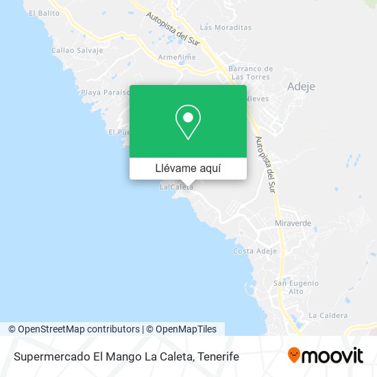 Mapa Supermercado El Mango La Caleta