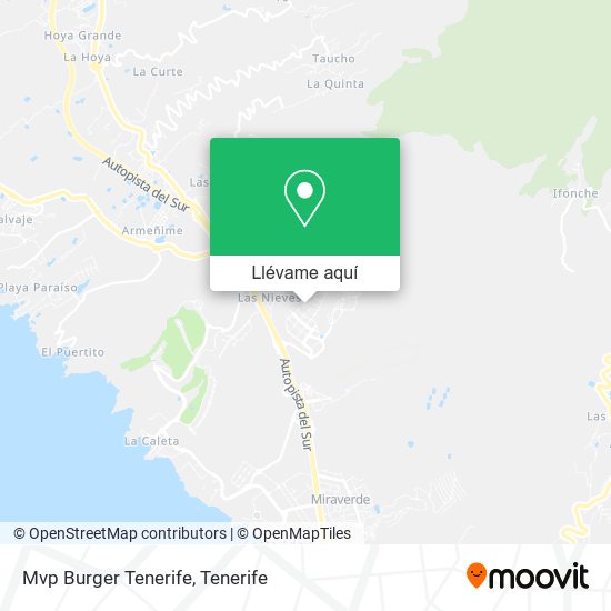 Mapa Mvp Burger Tenerife