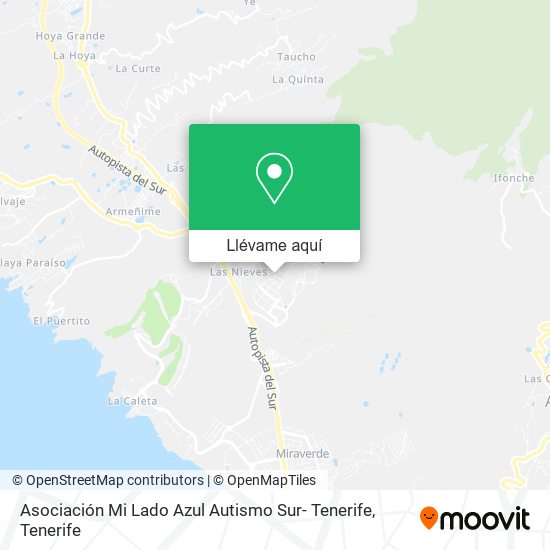 Mapa Asociación Mi Lado Azul Autismo Sur- Tenerife