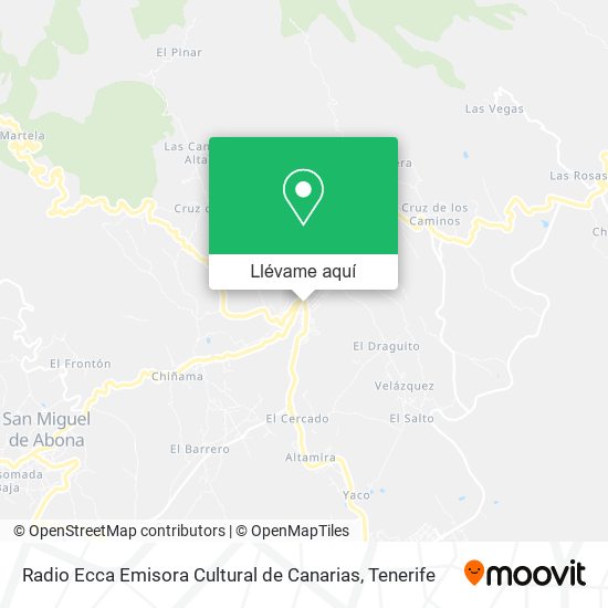 Mapa Radio Ecca Emisora Cultural de Canarias