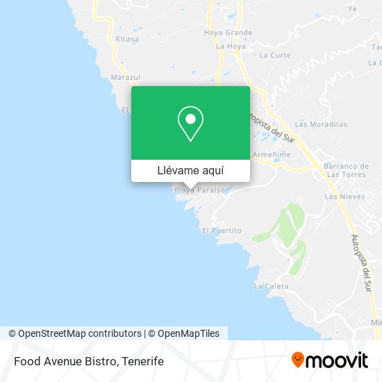 Mapa Food Avenue Bistro