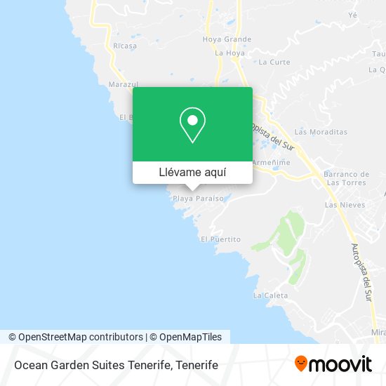 Mapa Ocean Garden Suites Tenerife