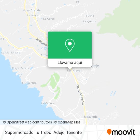 Mapa Supermercado Tu Trébol Adeje