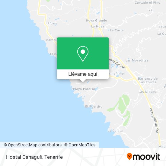 Mapa Hostal Canagufi