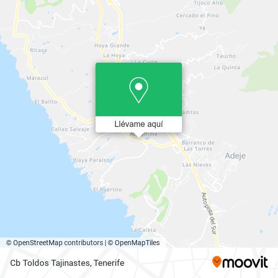 Mapa Cb Toldos Tajinastes