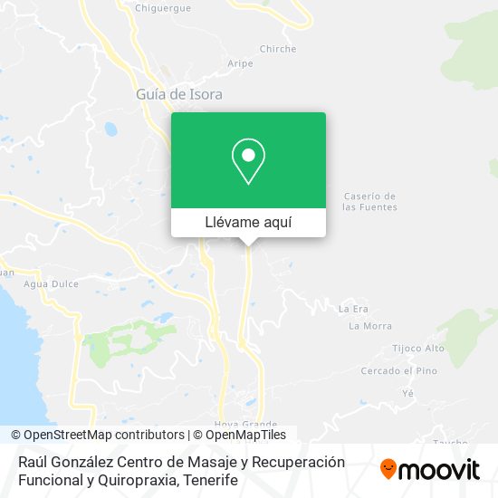 Mapa Raúl González Centro de Masaje y Recuperación Funcional y Quiropraxia