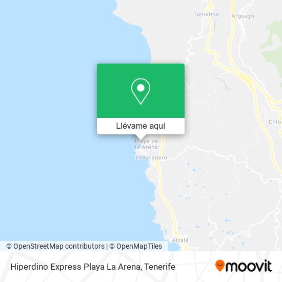 Mapa Hiperdino Express Playa La Arena