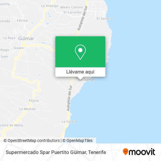 Mapa Supermercado Spar Puertito Güímar