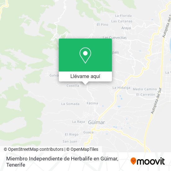 Mapa Miembro Independiente de Herbalife en Güimar