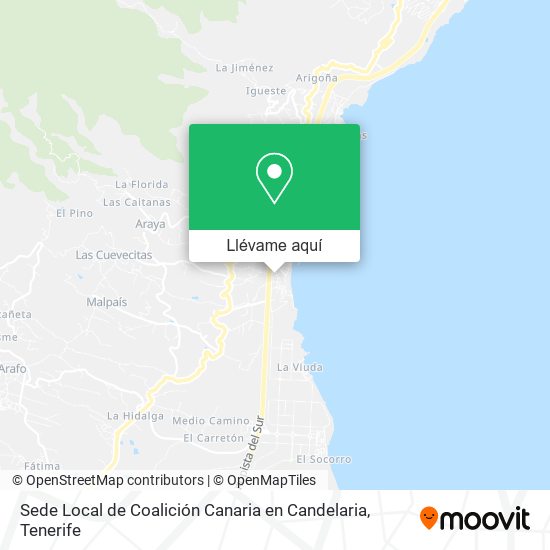 Mapa Sede Local de Coalición Canaria en Candelaria